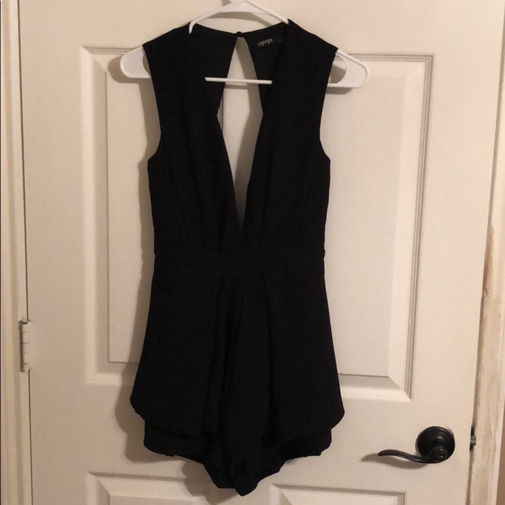 Black Lulu’s plunge romper.